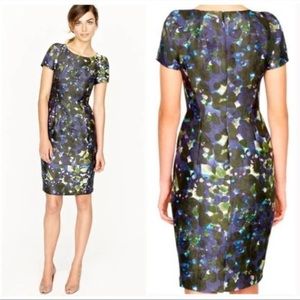 J Crew Lillian Gardenshade Watercolor Stunning Silk Wool Dress 2